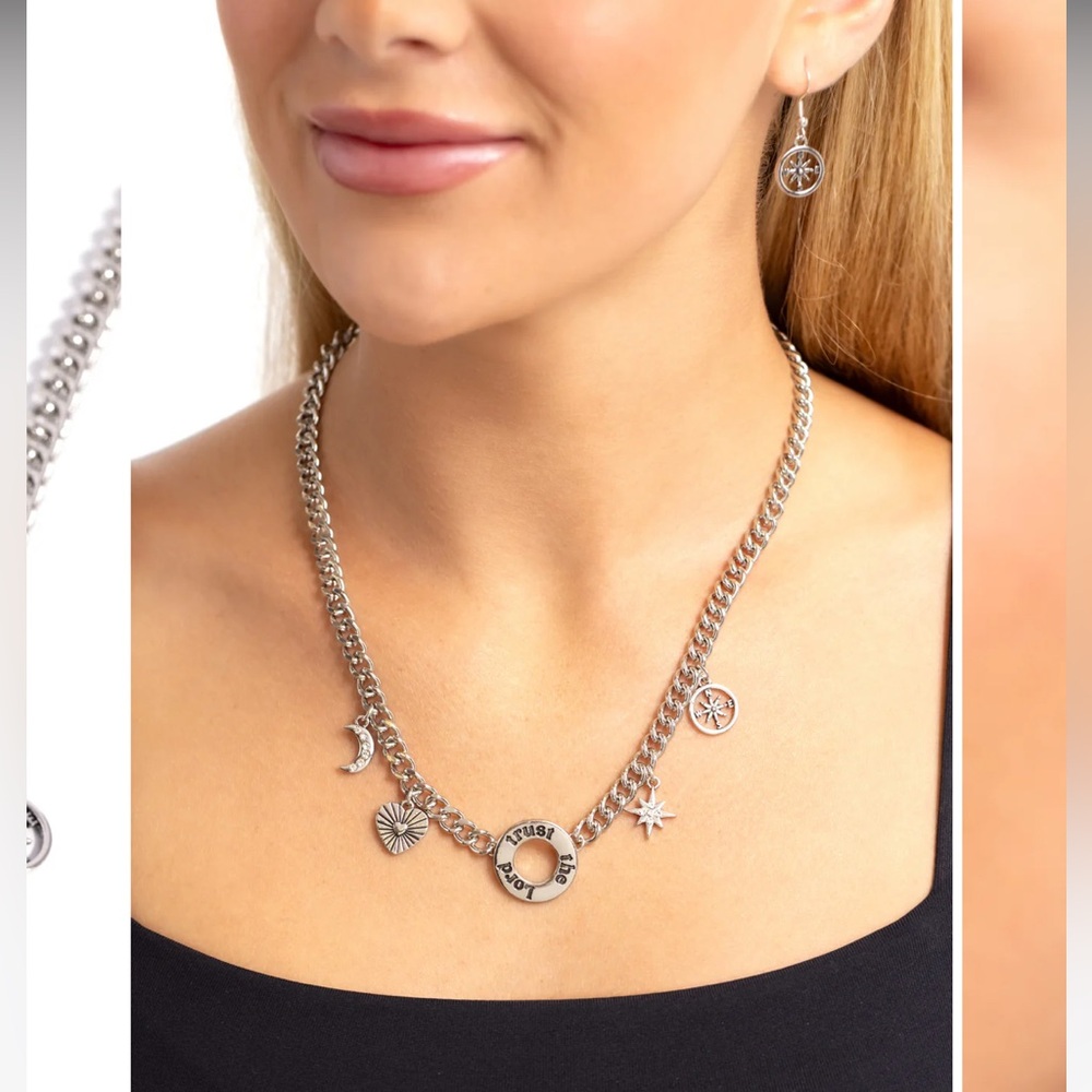 🙏🙌 “TRUST IN MIRACLES” WHITE NECKLACE WITH FREE MATCHING EARRINGS ~ PAPARAZZI❗️ - Picture 2 of 4